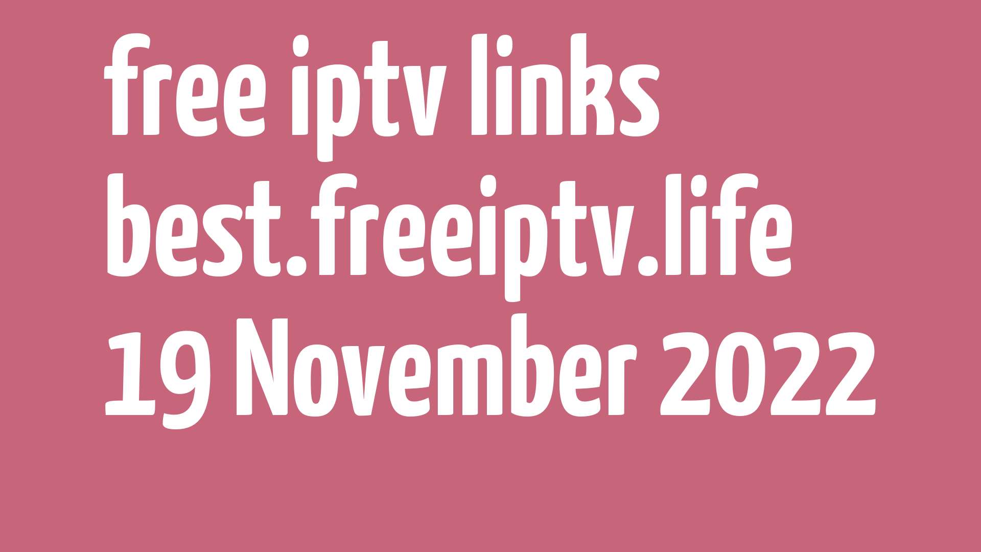 free iptv links 181122